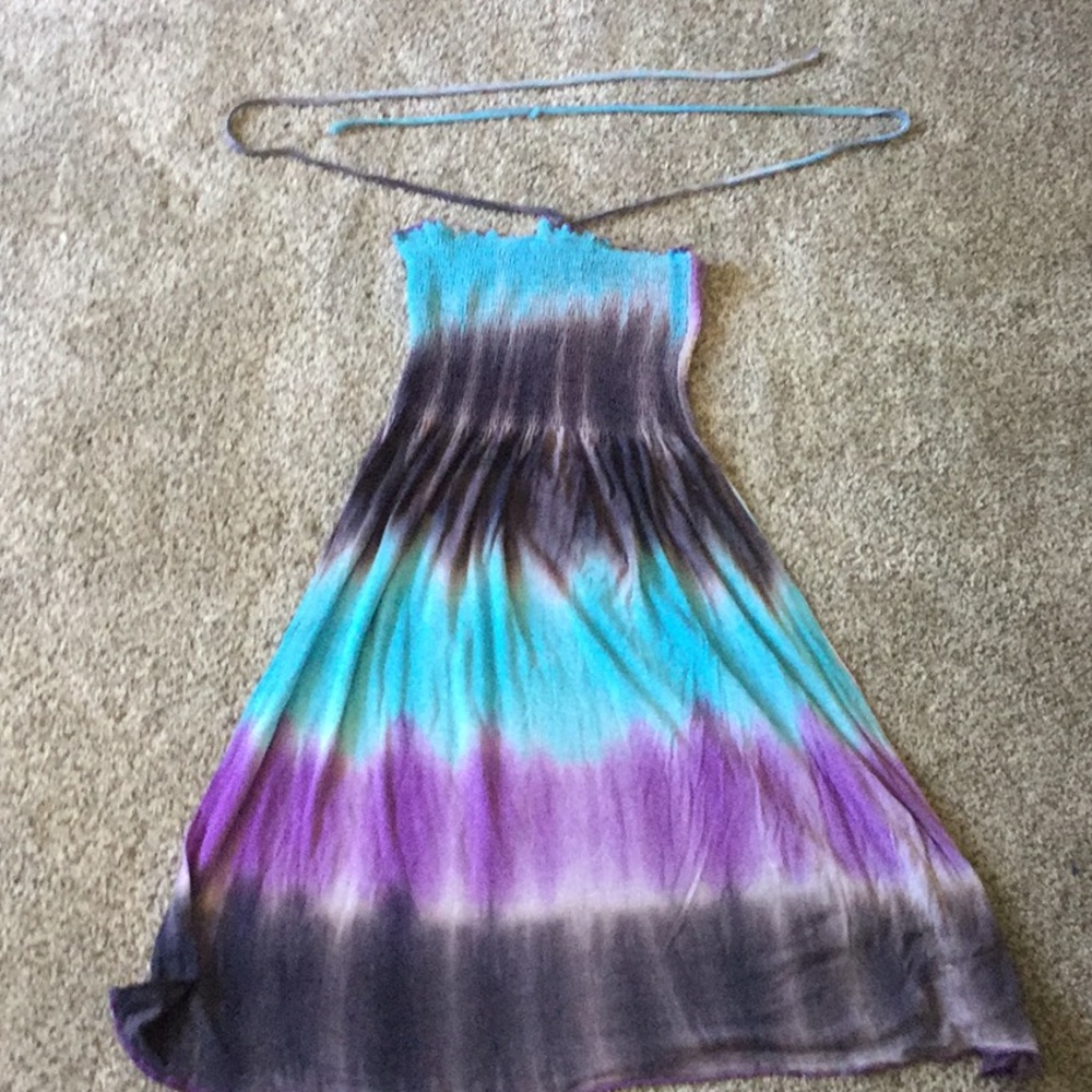 Tie dye beach coverup